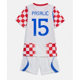 Dětské fotbalový komplet Chorvatsko Mario Pasalic #15 Domácí košile MS 2026 Krátkým Rukávem